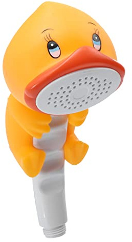 BAZEITFLOW Cabezal De Ducha Hogar y Niños Boquilla De Ducha Práctica Giratoria 360° De Pvc Amarillo Accesorio Portátil Para Baño y Bebés Unidad Individual