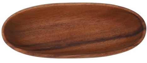 Walfront Snack in Legno con una Barca a Grande capacità -Dessert di Spuntino con il Tavolo da Pranzo Natura in Legno Massiccio (S)