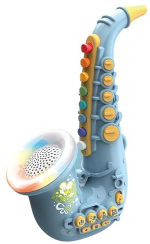 Saxophone Jouet, Jouet d'éducation précoce, Trompette pour Enfants, Saxophone d'éveil avec Effets de lumière et Musique, Trompetas Musicales, matériau résistant pour Enfants, Trompette de Pratique mu