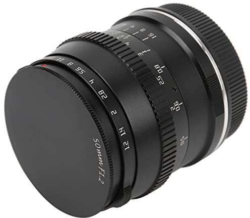 KIMISS 50 Mm F1 2 L-fäste Manuellt Fokus Lens med Stor Bländare för SL SL2 SL2S Kamera Svart Legering Optiskt Glas 485g