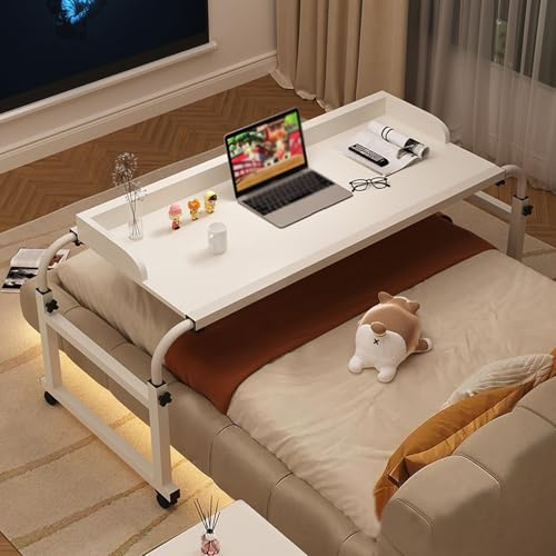 Estación de trabajo portátil ajustable para computadora, escritorio plegable para comer y trabajar, ideal para uso doméstico y hospital, ahorro de espacio y diseño ergonómico