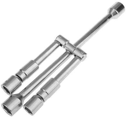 Llave cruzada plegable para tuercas de neumáticos, 17-23 mm, acero al carbono, diseño de ahorro de espacio, para reparación y mantenimiento de ruedas de coche, motocicleta