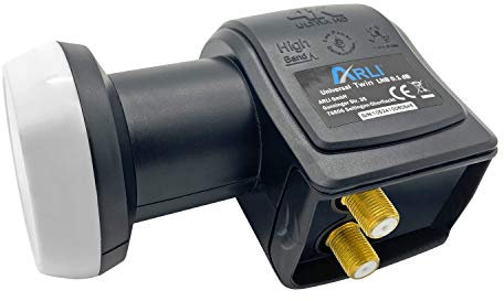 UHD Twin LNB ARLI Sat Digital 4K 0,1 dB Ultra HD Connexion directe 2 récepteurs Plaqué or Connecteur extensible Protection contre les intempéries Universel LNB Tête Système satellite Antenne High Band Gain