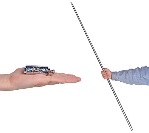 SUMAG Bâton de poche magique en métal avec lien tutoriel vidéo Baguettes magiques pour magiciens professionnels, scène, gros plan, tours de magie, personnel de poche, accessoires illusion