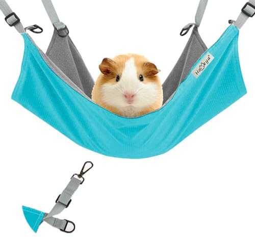 HOMEYA Small Animal Guinea-Pig Hanging Hammocks Bed Pet Cage Hammock for Ferret Cat Rat Chinchilla Hamster Cavy Degu Gerbil Rabbit Playing Cozy Activity Fun Toy (Ferret Size)