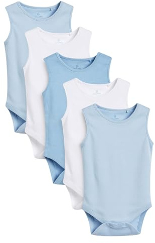 NEXT Nyfödda pojkar 5-pack babybodys utan ärm Blå 86-92