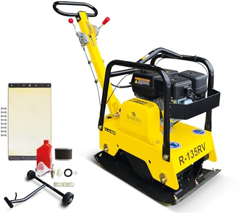 BAMATO Rüttelplatte R-135RV Vibrationsplatte Verdichter 25kN Rüttler