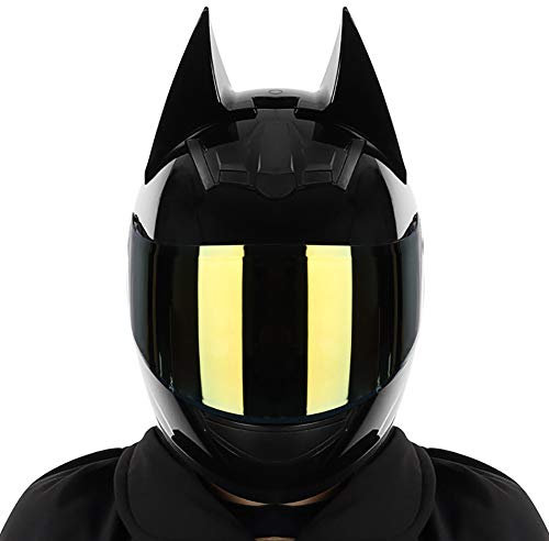 Helm Motorrad, Fullface Helm Anti Fog Doppelvisier Motorrad Klapphelm Geschlossenen ECE Genehmigt Motorradhelm Cat Ears Rollerhelm für Damen Herren 54~62CM