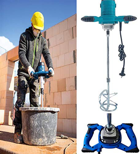 Miscelatore per calcestruzzo, agitatore per malta, 2600 W, 230 V, miscelatore, agitatore, mescolatore per malta, mescolatore per cemento, malta per cemento, malta per calcestruzzo, 1500 giri/min,