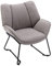 chairus Fauteuil de Relaxation en Lin Chaise Rembourrée pour Salon Chambre Individuel Chaise Longue (Gris)