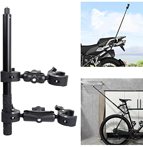 PellKing Motorcycle Bike Handlebar Clamp Mount and 61 Invisible Selfie Stick for Insta360 X5 X4 X3 X2 X ONE RS R GO 3 DJI OSMO 360 GoPro MAX 2 Camera