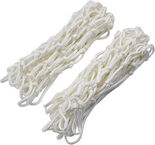 Klink - Professionelles Basketballnetz Syhood, 12 Schlaufen, 53,3 cm Länge, für Standardgrößen Basketballkörbe, Material: Polyester, Größe: M, Farbe: Weiß