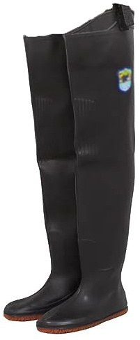 Stivali A Coscia da Pesca Stivali da Wading Resistenti all'anca in PVC for impieghi gravosi, for Pesca all'aperto/Campeggio/Lavaggio Auto/Cantieri (Color : Black, Size : 42 EU)