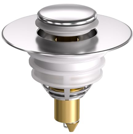 PCVANLEY 1 bouchon d'évier 32-42 mm, bouchon d'évier en laiton à ressort en acier inoxydable, convient pour la salle de bain, les trous de drainage de la cuisine