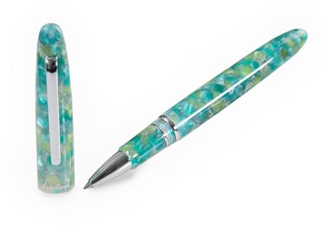 Esterbrook Estie Tintenroller in der Farbe Sea Glass Palladium mit Edelharz, ESG827