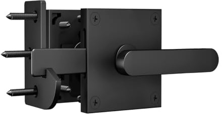 WEWORTH Double Side Gate Latch, Heavy Duty Right Swinging Door Latch Gate Hardware for Outdoor Fence, Wooden Gates, Pool Gate, Garden
