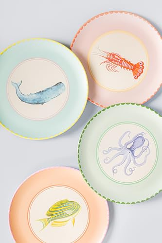 YVONNE ELLEN Animal Melamine Dinner Plates (Set of 4)