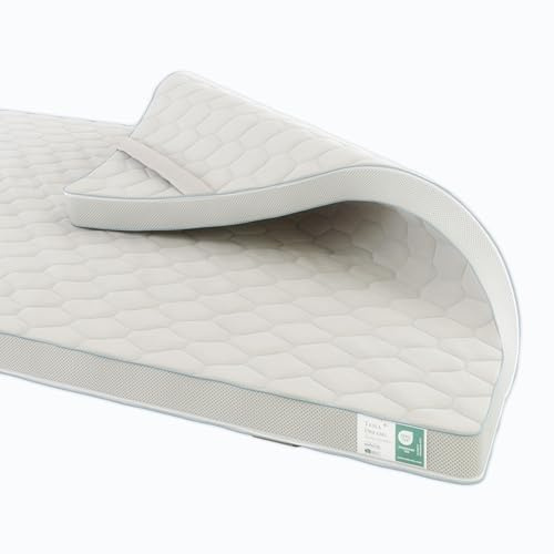 Tesla Dreams Memoryschaum Topper 90x200 cm – Visco Matratzen Topper 7 cm – druckentlastend & ergonomisch – atmungsaktiv – ÖKO-TEX Zertifiziert – Abnehmbarer & waschbarer Bezug