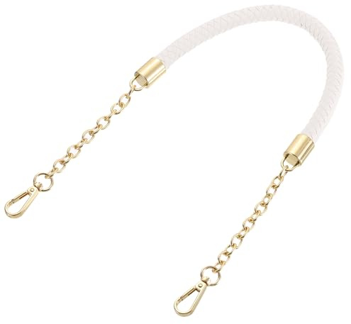 QUARKZMAN Asa De Bolso De Cuero 60cm/23.6 Correa De Reemplazo Para Bolso De Mujer Bandolera Bolsa De Transporte Trenzada En PU (Beige)