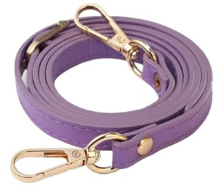 WUYXTO Axelrem för väska i PU-läder justerbar lång 120 cm för axelremsväska för kvinnor, ersättning för handväskor med väsktillbehör (Purple)