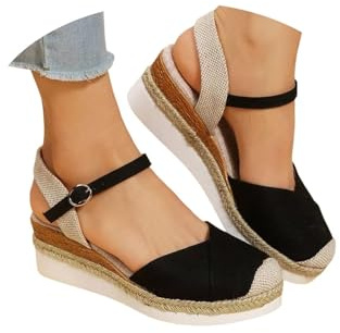 WAXJJDW Closed Toe Sandals for Women,Wide Fit Sandals for Women Platform Flip Flops Ladies Summer Shoes Ladies Flat Slide Espadrille Sandal Comfortable Sliders Elegant Slippers
