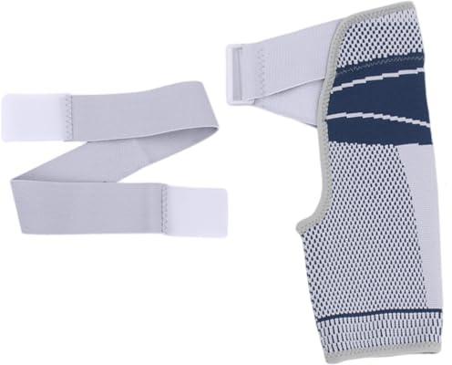 Faroby Hombrera para hombres y mujeres, manga de compresión de hombro transpirable ajustable para manguito rotador roto, S/M