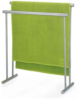 kela Handtuchhalter stehend 85x76cm, Handtuchständer mit 2 Handtuchstangen, PRIAMO, Edelstahl satiniert
