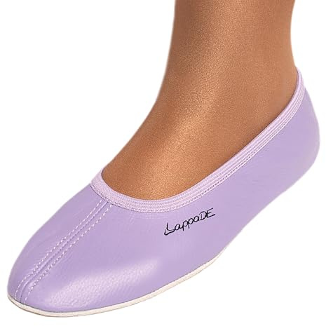 Lappade Noir, Blanc, Bleu Jeans, Rose, Violet, Rouge Chaussures de Gymnastique, Chaussons, Chaussons de Gymnastique avec Semelle en Cuir Taille 22-46