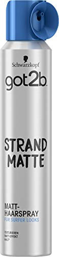 got2b Strand Matte Haarspray (200 ml), Haarspray für Männer verleiht matte Surfer Looks, Styling Spray für noch bessere Surfer Styles und längeren Halt, ohne Beschweren