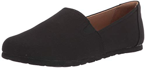 Amazon Essentials Calzado Plano Informal de Lona sin Cordones Mujer, Negro, 36 EU