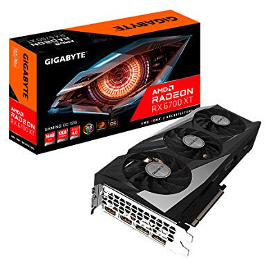 Gigabyte Radeon RX 6700 XT Gaming OC 12G Graphics Card, WINDFORCE 3X Cooling System, 12GB 192-bit GDDR6, GV-R67XTGAMING OC-12GD Video Card