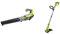 RYOBI - Souffleur Électrique sans Fil 18V One+ Turbo Jet & Coupe-Bordure/Dresse-Bordure Électrique sans Fil à Batterie 18V One+ Ø 25-30cm - Utilisations Travaux de Finition