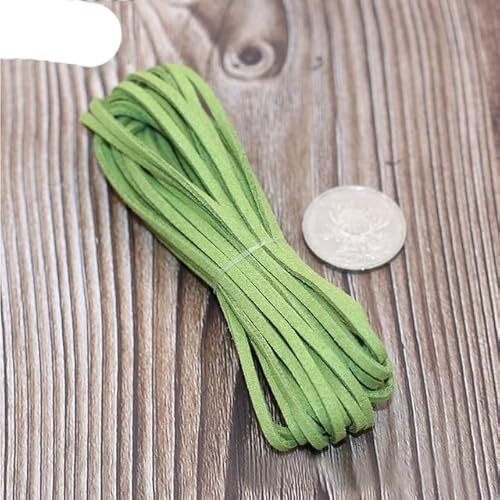 chlzekai 5,4 Yards Wildleder-Fell-Schnur Kunstleder-Material Flachleder-Seil für DIY-Armband-Halskette Geflochtenes Handwerk Handgewebtes Suppli-22