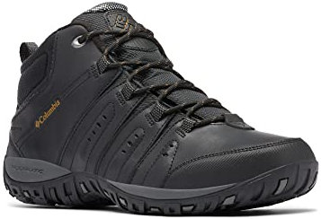 Columbia Woodburn 2 Chukka Waterproof Omni-Heat, Wasserdichte Schneestiefel, Black/Goldenrod,
