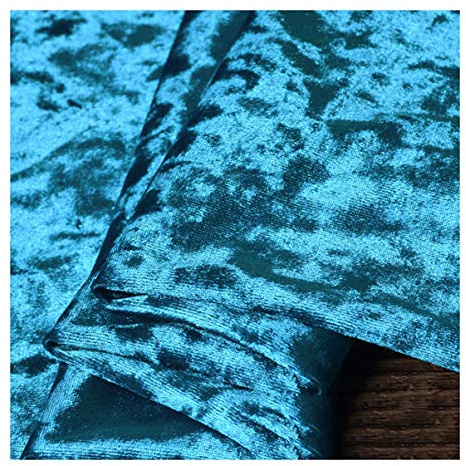 Krossat Sammetstyg I Meter 160cm 62 '' Brett 4-vägs Stretch Velourmaterial För Kläddräkter, Sy DIY-hantverk, Heminredning(Color:blå)