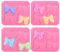 4 pcs Bow Silicone Mould Chocolate Moulds Cute Bow Cartoon Candy Moulds Cake Pop Mould for Soap, Cookies, Fondant, Dessert, Cake Baking, DIY Birthday Party Cake Decoration