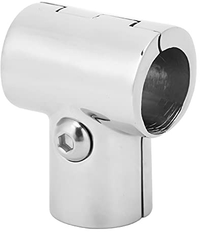 Buachois Connecteur en T, Connecteur Fendu en T en Acier Inoxydable, 3 Voies Raccords de Tuyaux de Raccordement de Tubes, Accessoires Matériels pour Bateau(25mm)