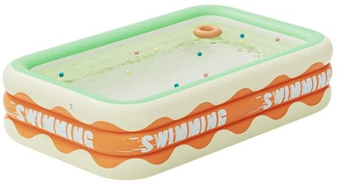 Kids Inflatable Pool - Kids Paddling Pool | Wear-Resistant Thickened Ground Bathtub | Full-Sized Comfortable Blow up Bath, Foldable Inflatable Swimming Tub for Outdoor Use