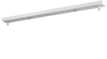 AstrizLamp 2 Agujero Embellecedor Lampara Techo 40cm Rectangular Roseta de Techo de Metal Blanco Hierro Cubierta Lámpara de Techo 2 vía Fijación al Techo con Accesorio para plafones lámparas colgantes