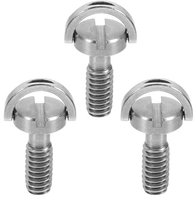 VOSAREA Vite di Fissaggio con Anello d 1/4 in Acciaio Inox 3 Pezzi per Piastra a Sgancio Rapido, Supporti Treppiede e Monopiede per Fotocamere Professionali, Facile Installazione