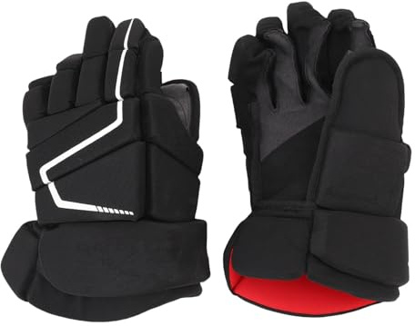 Fockety Ice Hockey Gloves, Nylon EVA Foam Protective Breathable Padded Sports Gloves, Kids Youth Hockey Junior for Street Outdoor Roller (14inch)