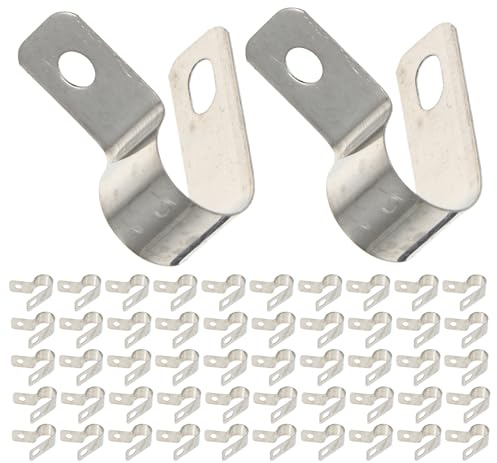 Angoily Lot de 200 Clips de Câble R10 en Acier Inoxydable, Clips Câbles Métalliques pour Fixation de Fils et Organisation Électrique, Kit de Fixation Polyvalent pour Bureau et Maison