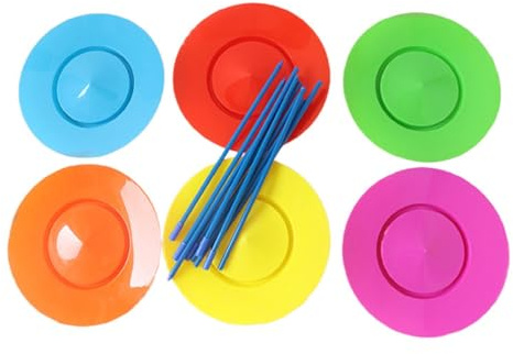 QUXVUIS Platos de malabarismo con Platos giratorios, Juego al Aire Libre Divertido para niños, excelente Accesorio para desarrollar Habilidades y Mejorar la Confianza, Juego de