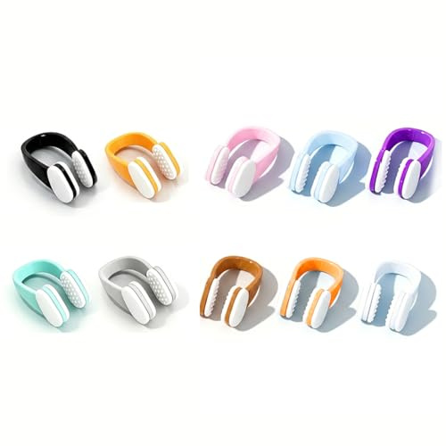 JRILUO Pince Nez Natation Clip Silicone 10 Pieces Emballage Individuel Impermeable Multicolore Protection Narine Bouchon Bouchons Sport Aquatique Surf Natation Synchronisee AquaGym Adulte Enfant