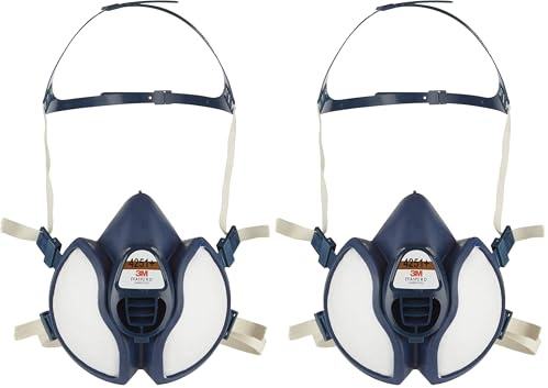 3M Semimaschera Senza Manutenzione 4251 plus, con Filtri FFA1P2 R D, Bianco, 1 Unità (Confezione da 2)