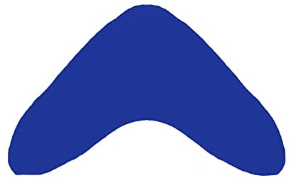 Dukal | Bumerangkissen/Lesekissen + Bezug aus hochwertigem DOPPEL-Jersey (100% Baumwolle) | Farbe: royal