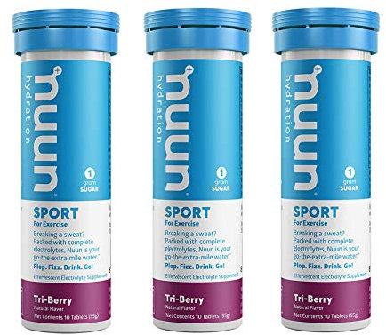 Nuun Active: Tri-Berry Electrolyte Enhanced Drink Tablets (3-Pack of 10 Tablets)