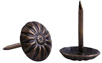 Clou tapissier, 100pcs Assortiment métal Bronze Punaise décoratif pour canapé Porte Tapisserie Meuble Punaise décoratif pour canapé Porte Tapisserie Meuble