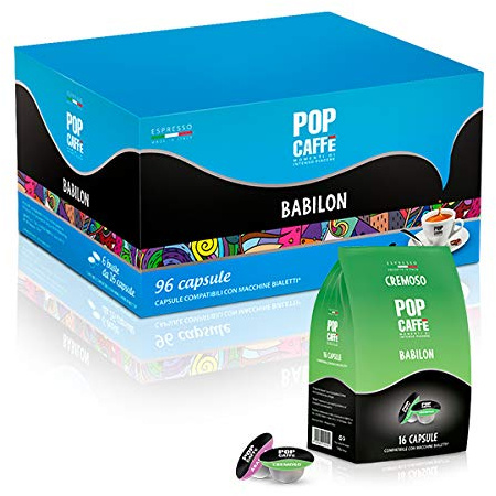 POP CAFFE' 96 capsule MISCELA CREMOSO COMPATIBILI con BIALETTI,COMPATIBILI CON LE MACCHINE DI ULTIMA GENERAZIONE
