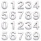 Cuayaes 20 Piezas Numeros para Casa Exterior, Tridimensionales Numeros Adhesivos, 3D Pegatinas Números de Buzones de Correos Exterior, 0-9 Números